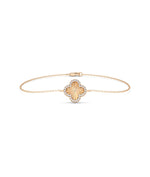 Fluted Clover Diamond Bracelet media