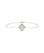 Fluted Clover Diamond Bracelet media