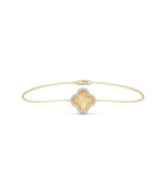 Fluted Clover Diamond Bracelet media