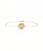 Fluted Coin Diamond Bracelet media
