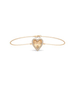Fluted Heart Diamond Bracelet media
