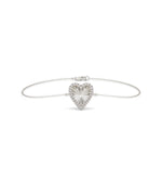 Fluted Heart Diamond Bracelet media