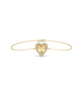 Fluted Heart Diamond Bracelet