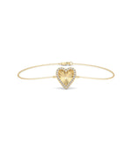 Fluted Heart Diamond Bracelet media