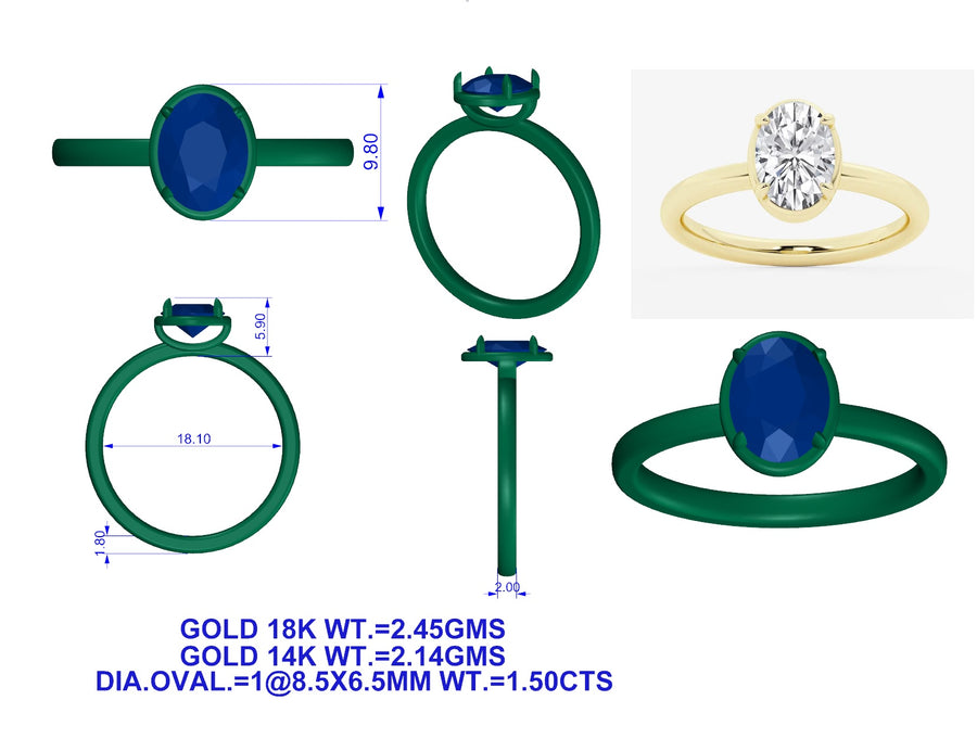 Four Prong Solitaire Ring media
