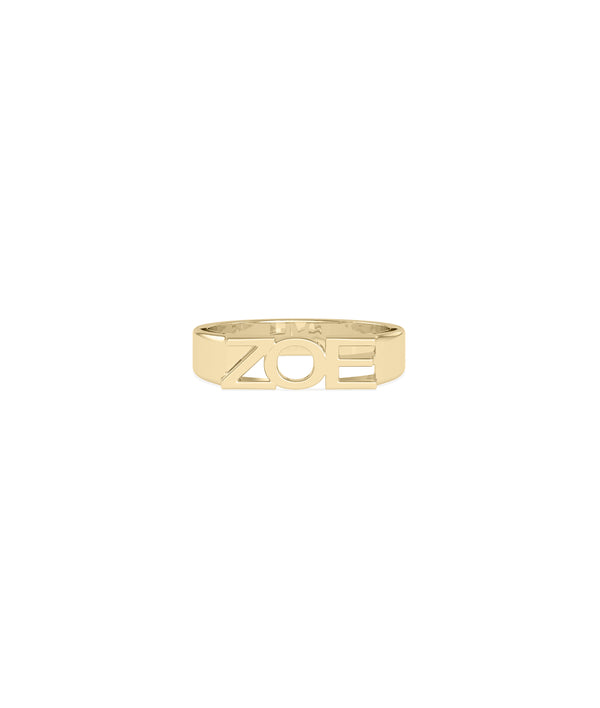 Personalized Gold Initial Band Ring media