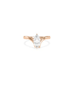 Chevron Marquise Lab Diamond Solitaire Ring media