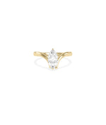 Chevron Marquise Lab Diamond Solitaire Ring media