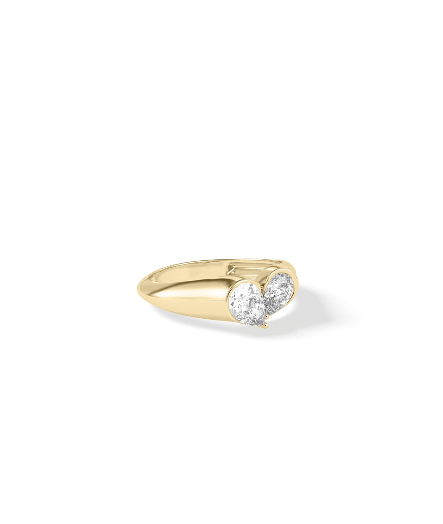 Bezel Pear Lab Diamond Heart Ring media