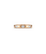 JF13761 bezel-set emerald cut eternity band ring, SKU R30048, front view