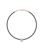 Bezel Solitaire Lab Diamond Cord Necklace media
