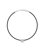 Bezel Solitaire Lab Diamond Cord Necklace media