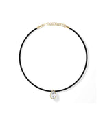 Bezel Solitaire Lab Diamond Cord Necklace media