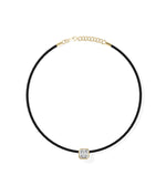 Bezel Solitaire Lab Diamond Cord Necklace media