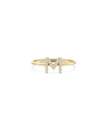 Lab Diamond Initial Letter Ring