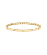 Marquise diamond station bangle in 14K solid yellow gold
