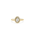 Oval Bubble Set Solitaire Diamond Pinky Ring