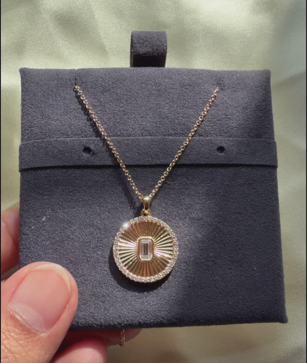 Detail shot of 0.51 Cttw total across outline and solitaire elements