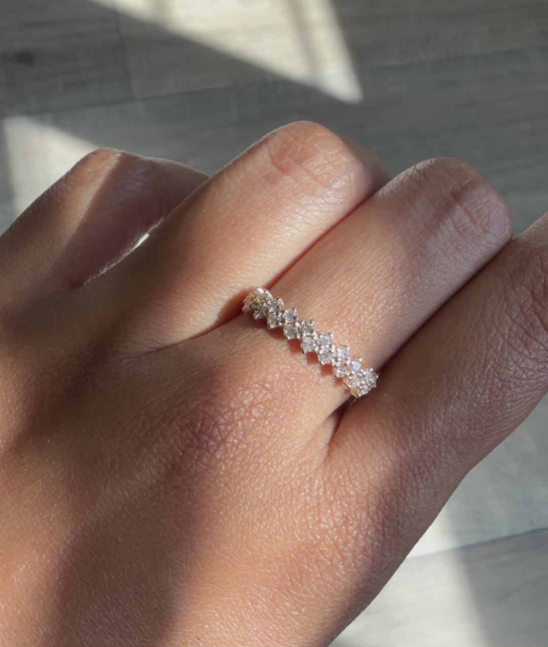 Zig Zag Diamond Band Ring