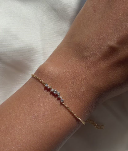 Diamond Cluster Cable Chain Bracelet