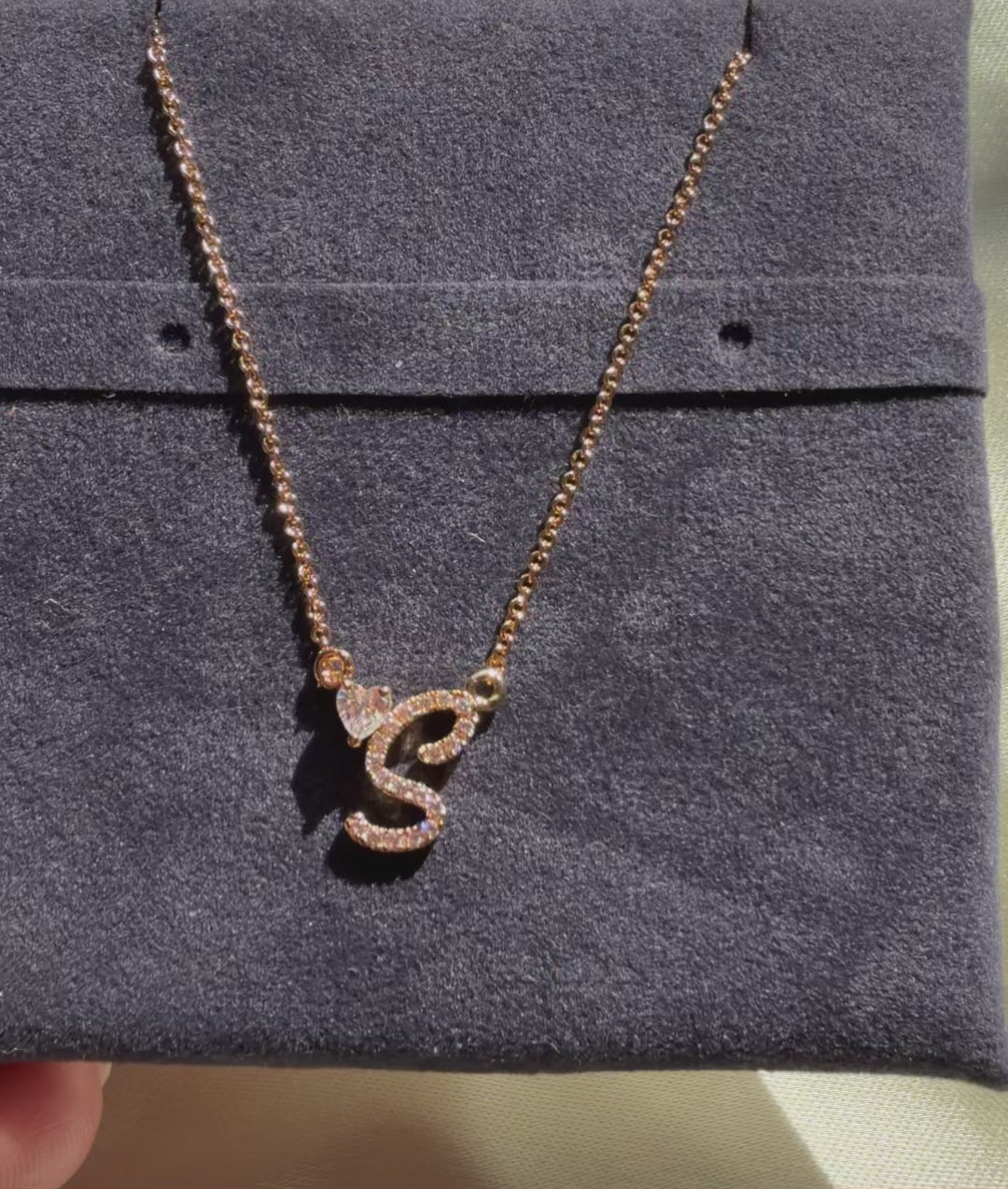 Diamond Initial with Solitaire Necklace