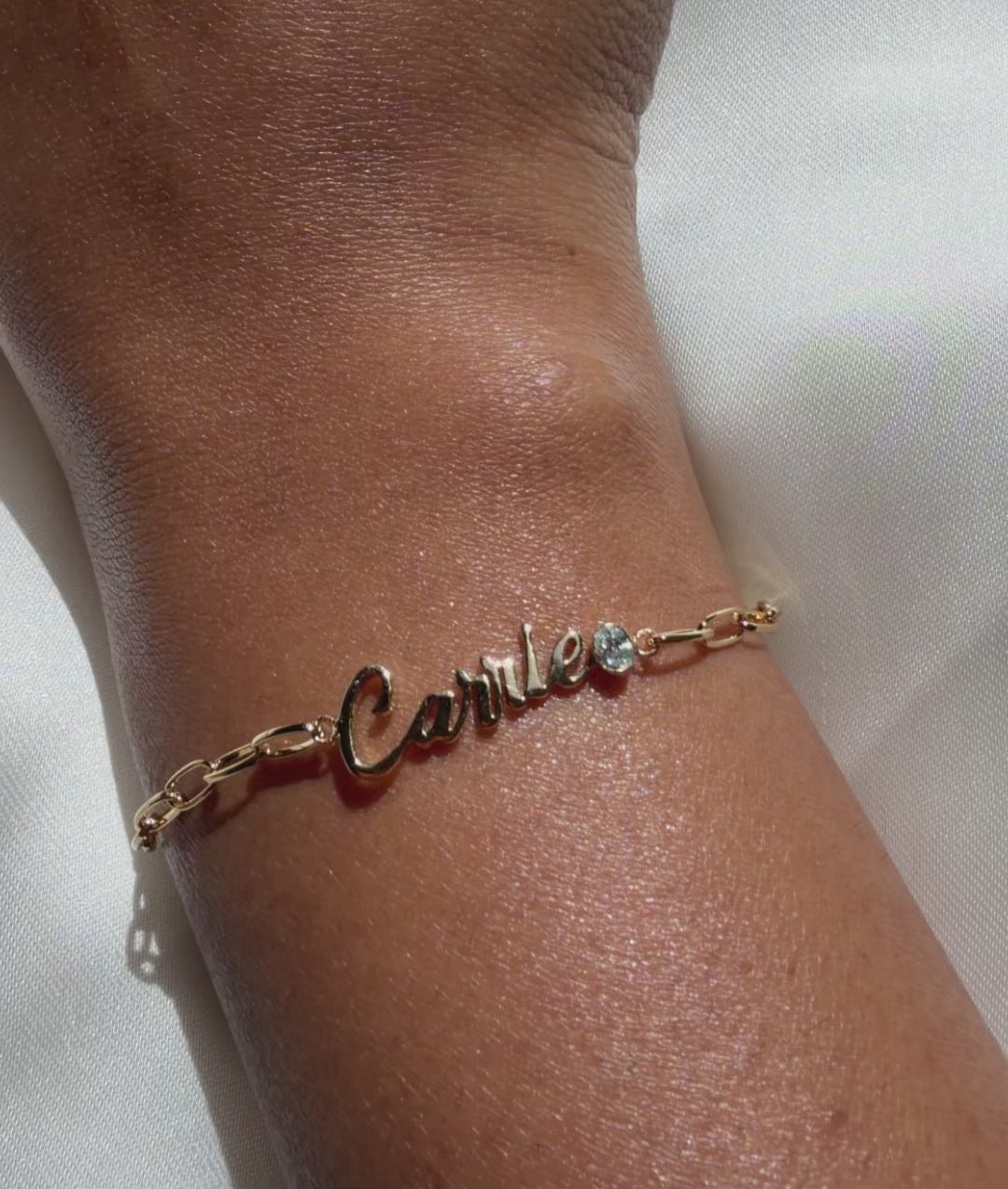 Custom Initial Paper Clip Bracelet