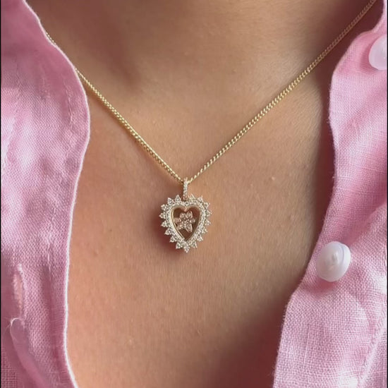 Heart Glass Locket 15mm with personalized charms letters inside memory keeper example