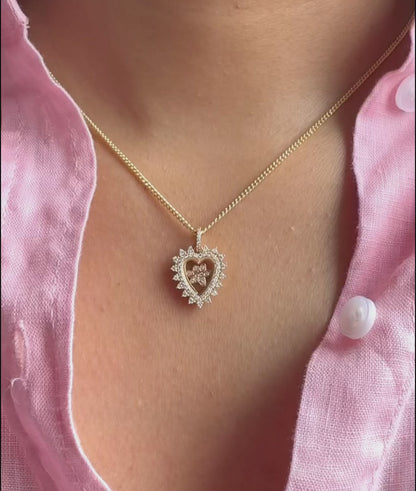 Heart Glass Locket 15mm with personalized charms letters inside memory keeper example