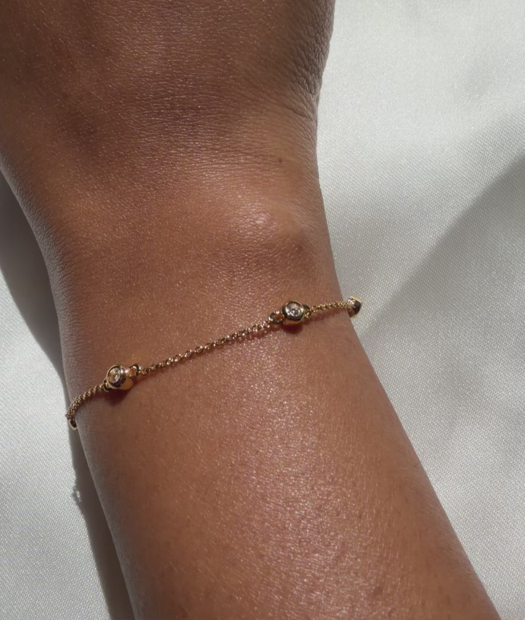 Diamond Bezel Station Bracelet