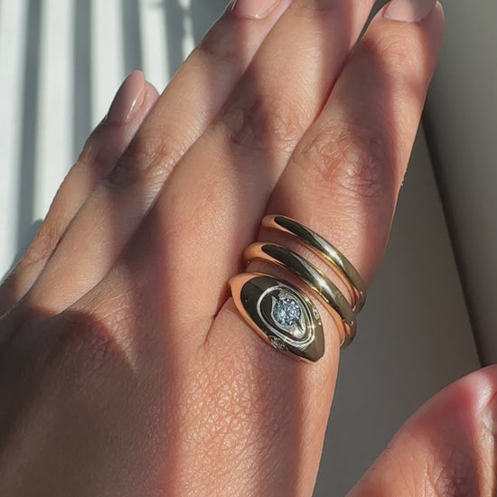 Diamond Snake Swirl Ring styled showcasing snake design and diamond embellishment