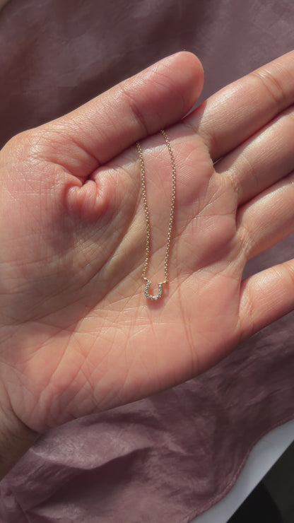 Diamond Horse Shoe Necklace
