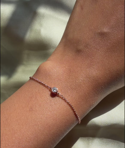 Diamond Bezel Solitiare Bracelet