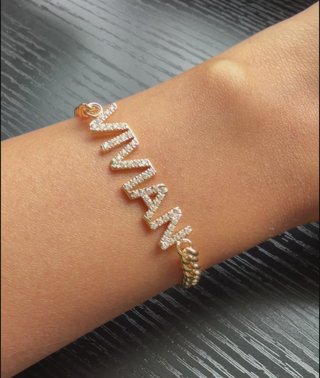 Custom Diamond Name Curb Link Bracelet