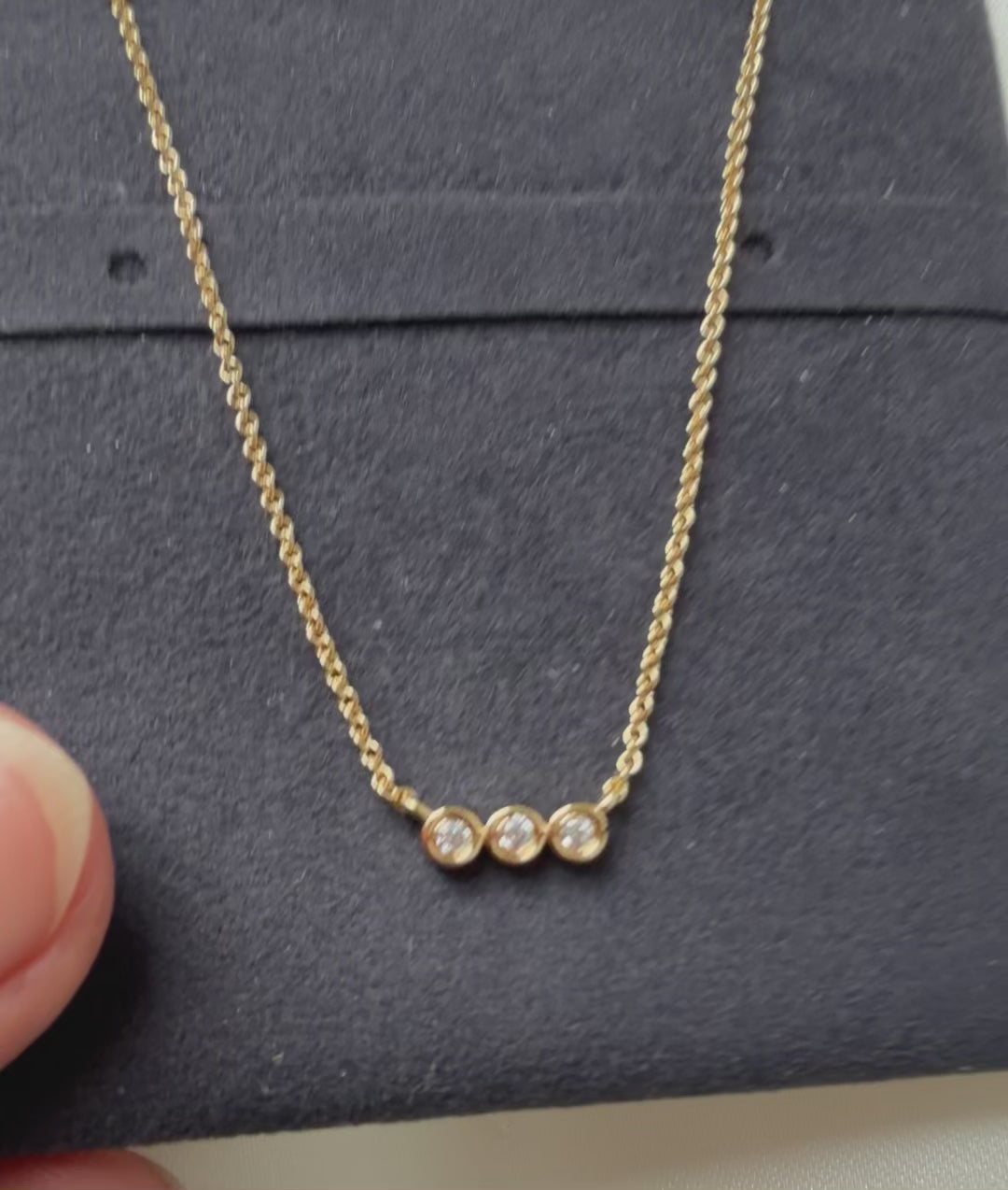 Past Present Future Diamond Necklace