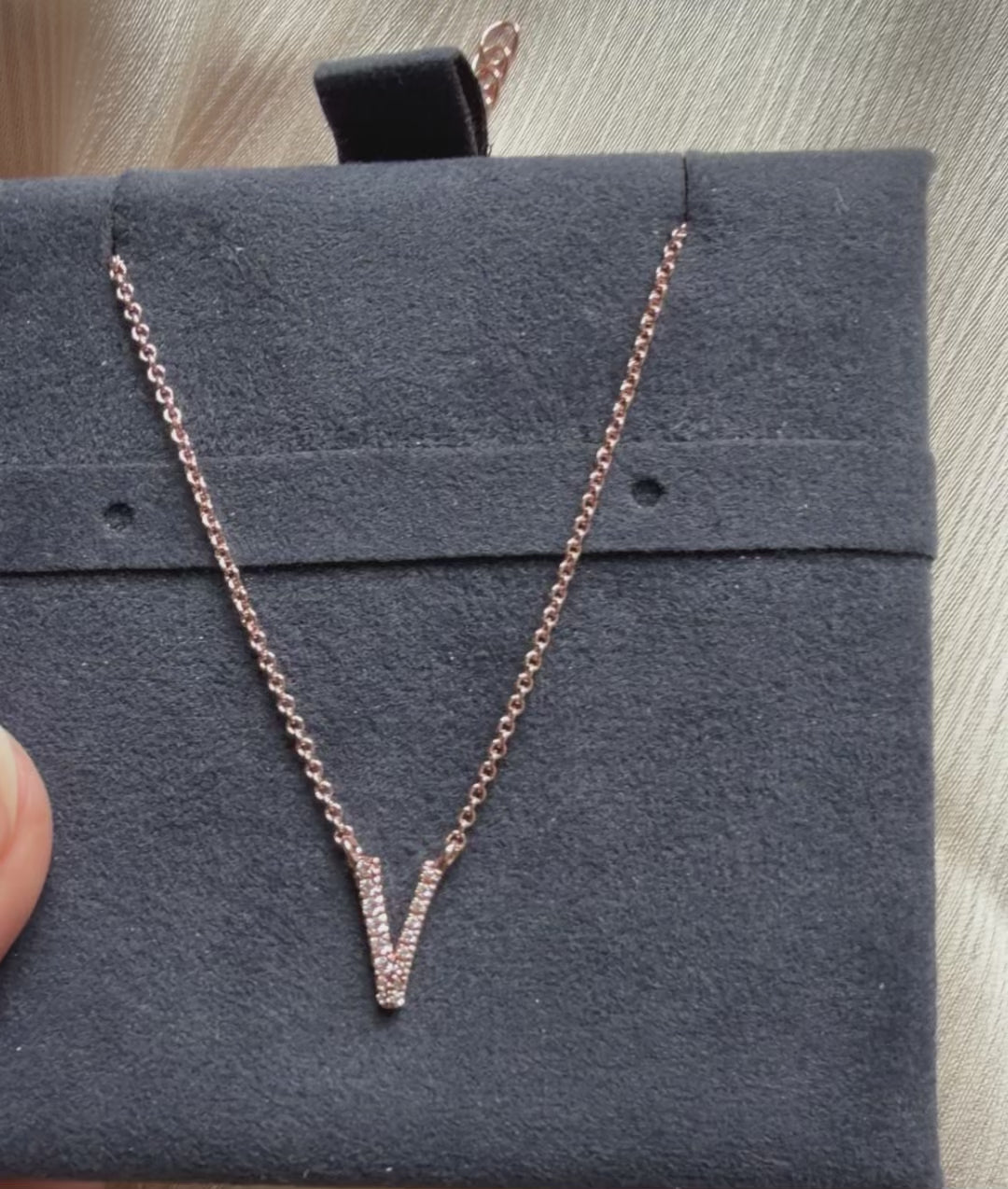 Diamond Pave Initial with Solitaire Birthstone Necklace