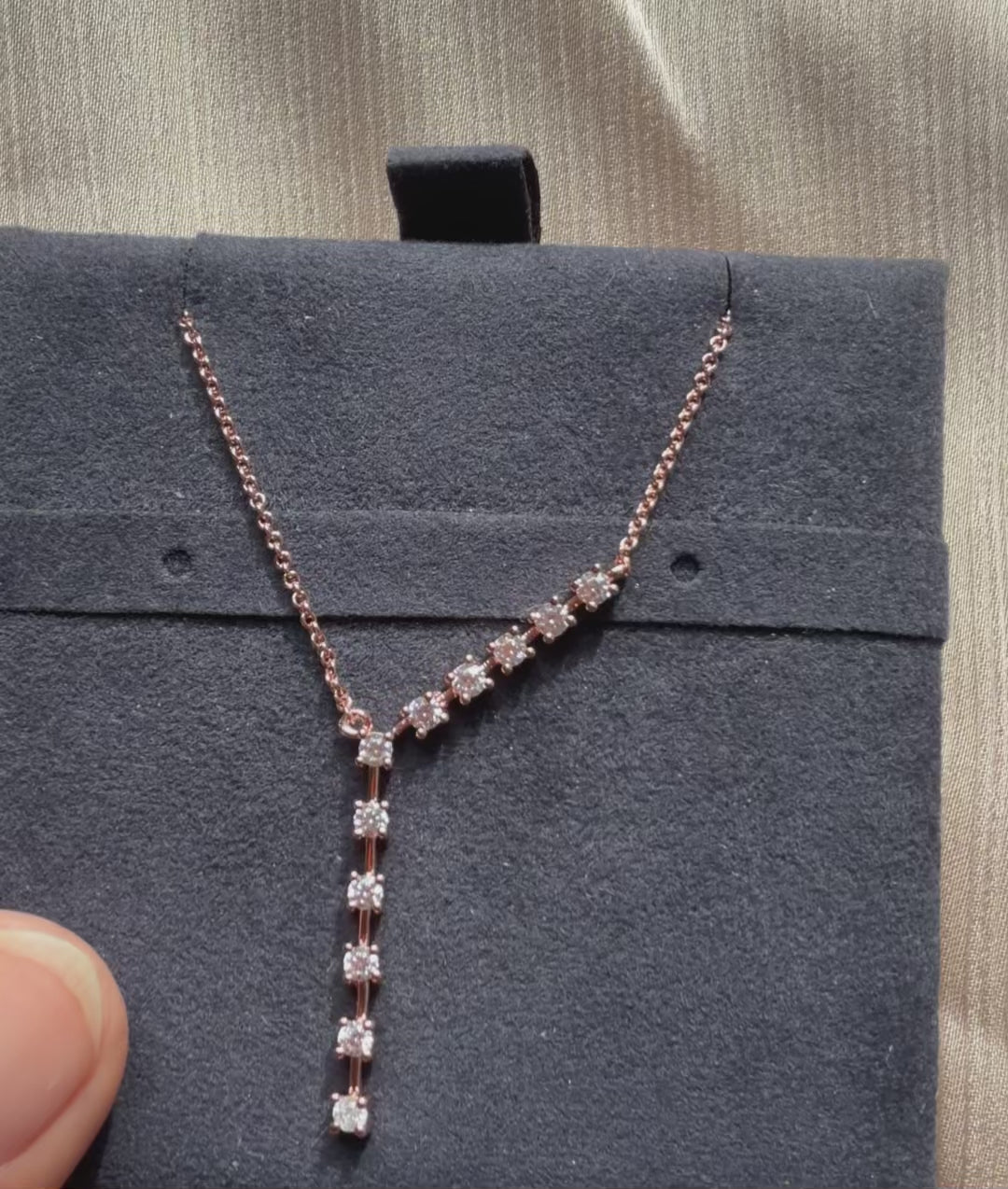 Diamond Studded Y Shape Necklace