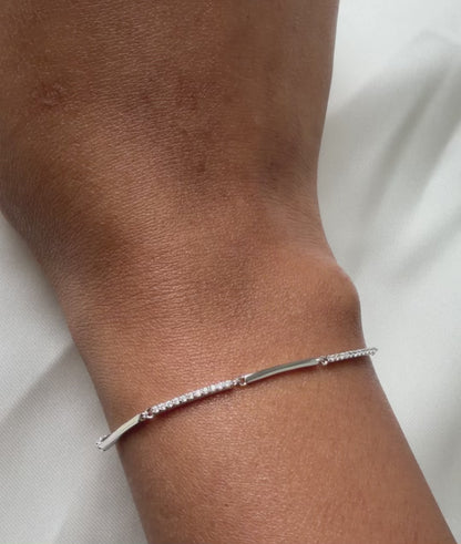 Diamond Pave Alternating Link Bracelet