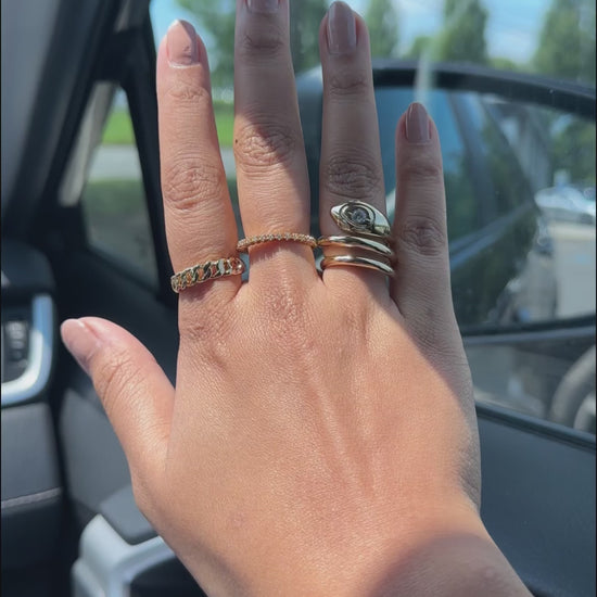 Diamond Bezel Band Ring styled showcasing secure bezel-set diamonds and clean lines