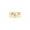Round Bezel Solitaire Lab Diamond Band Ring