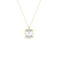 Solitaire Asscher Cut Lab Diamond Pendant