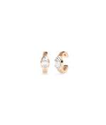 Solitaire marquise lab diamond ear cuff in 14K rose gold