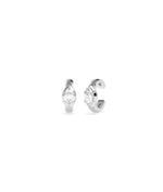 Solitaire marquise lab diamond ear cuff in 14K white gold