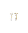 Three-Stone Diamond Drop Earrings