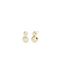 Two-Stone Bezel Diamond Studs