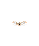 Wave Lab diamond ring in 14K solid rose gold minimal wave design