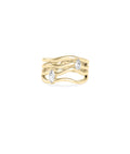 Wave Multi Band Marquise & Pear Lab Diamond Ring